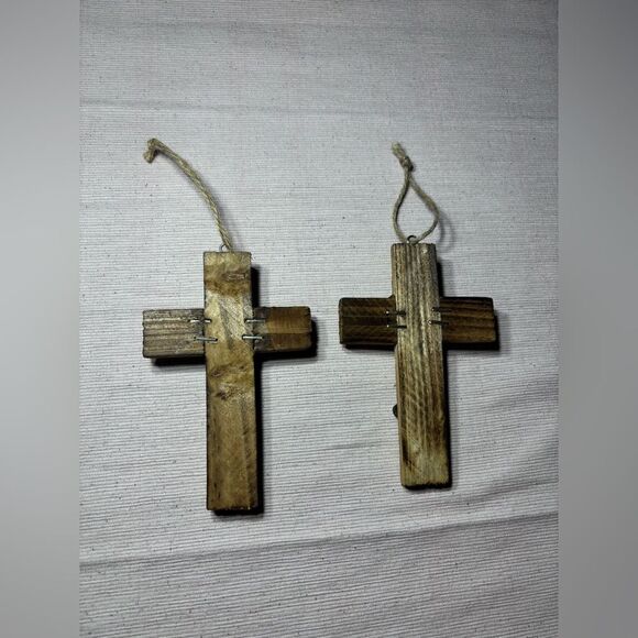 2 Elegant Wooden Crosses Home Wall Decor EPC See photos for size references! - Picture 2 of 7